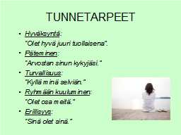 TUNNETARPEET
